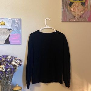 Ribbed Black Sweater